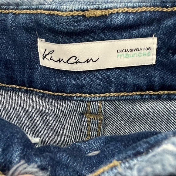 NWT KanCan Women’s High-Rise Blue Jean Shorts Sz 23 (0) Frayed Hems & Waist - Picture 3 of 11